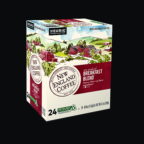 New England Coffee Breakfast Blend K-Cup Pods, 24/Box (0036)
