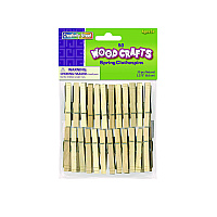 Creativity Street Wood Spring Clothespins, 3.38