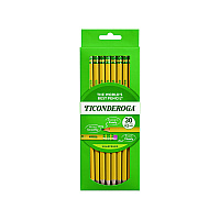 Ticonderoga Pre-Sharpened Pencil, HB (#2), Black Lead, Yellow Barrel, 30/Pack (13830)