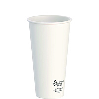 SOLO Thermoguard Insulated Paper Hot Cups, 20 oz, White Sustainable Forest Print, 600/Carton (DWTG20W)