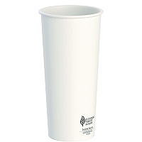SOLO Thermoguard Insulated Paper Hot Cups, 24 oz, White Sustainable Forest Print, 600/Carton (DWTG24W)
