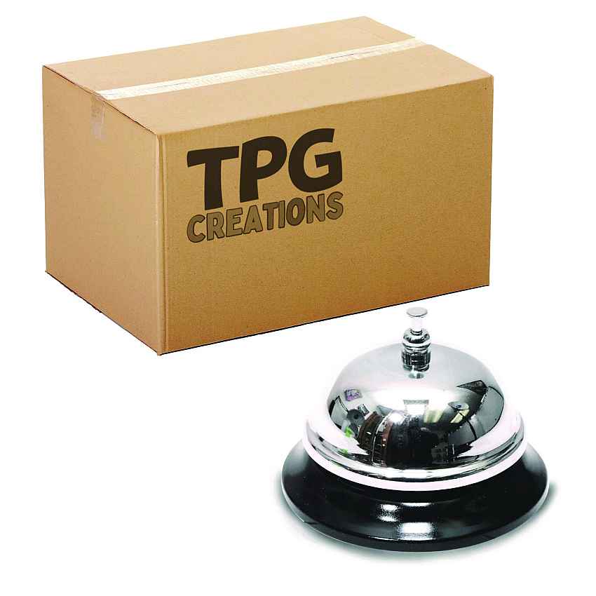 The Pencil Grip Call Bells, 3.5", Chrome, 36/Carton (34336)