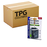 The Pencil Grip 2-in-1 Sharpener, Battery/Manual-Powered, 6.13 x 3, Black, 24/Carton (36424)