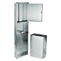 Alpine Stainless Steel Recessed Paper Towel Dispenser with Waste Receptacle, 56 x 4 x 17 (ALP492)