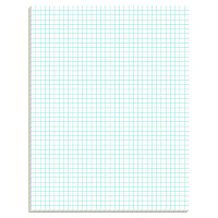 Ampad Quadrille Pads, Quadrille Rule (4 sq/in), 50 White (Standard 15 lb Bond) 8.5 x 11 Sheets (22030C)