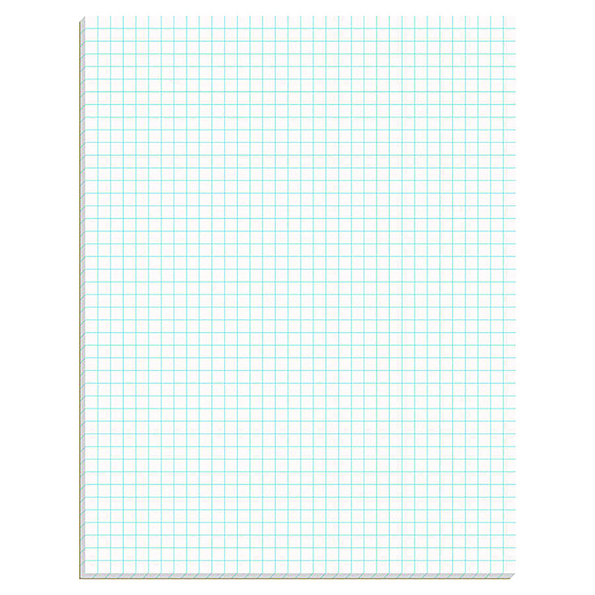 Ampad Quadrille Pads, Quadrille Rule (4 sq/in), 50 White (Standard 15 lb Bond) 8.5 x 11 Sheets (22030C)