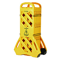 Alpine Expandable Portable Fence Barrier Safety Barricade, Plastic, 1.97 x 153.54 x 39.76, Yellow (ALP499BAR)