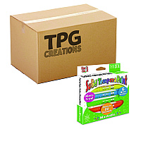 The Pencil Grip Thin Stix Tempera Paint Set, 6 Assorted Neon Colors, 6/Set, 24 Sets/Carton (61624)