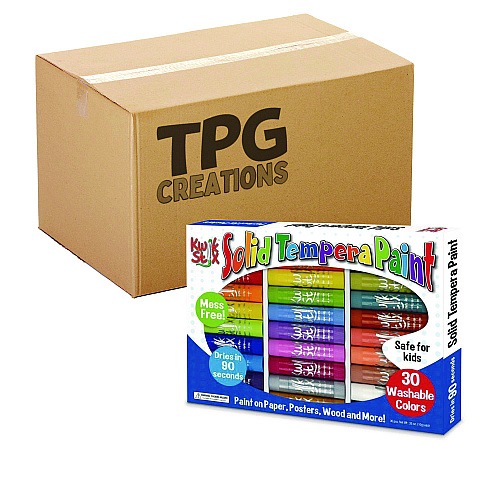 The Pencil Grip Kwik Stix Tempera Paint Set, 30 Assorted Colors, 30/Pack, 6 Packs/Carton (68106)