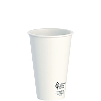 SOLO Thermoguard Insulated Paper Hot Cups, 16 oz, White Sustainable Forest Print, 600/Carton (DWTG16W)