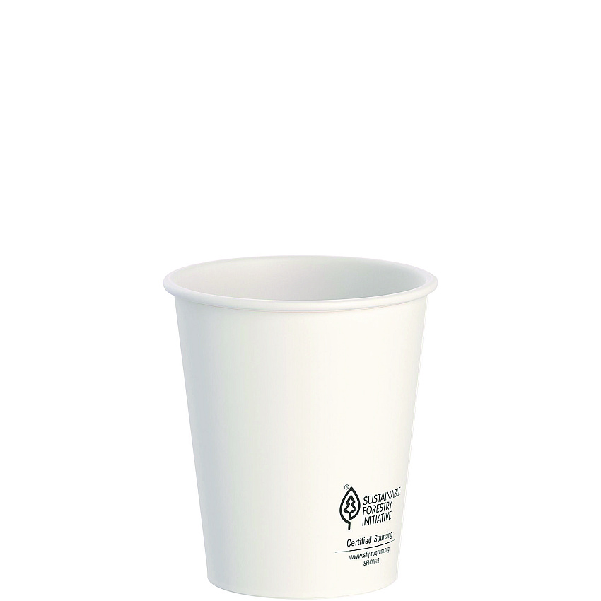 SOLO Thermoguard Insulated Paper Hot Cups, 12 oz, White Sustainable Forest Print, 600/Carton (DWTG12W)