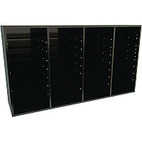 AdirOffice Wood Adjustable 36 Compartment Literature Organizer, 36 Sections, Letter Size, 39.3 x 11.8 x 23.9, Black (I50036BLK)