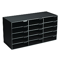 AdirOffice File Classroom Literature Organizer, 15 Sections, Letter Size, 32 x 13 x 17, Black (I50115BLK)