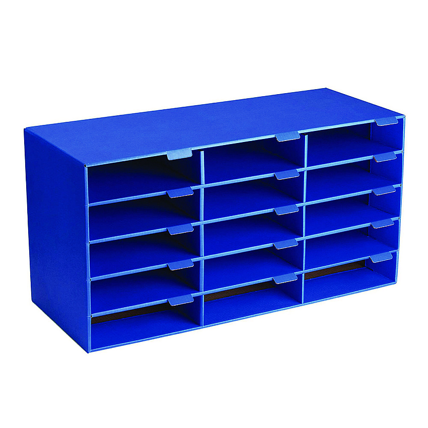 AdirOffice File Classroom Literature Organizer, 15 Sections, Letter Size, 32 x 13 x 17, Blue (I50115BLU)