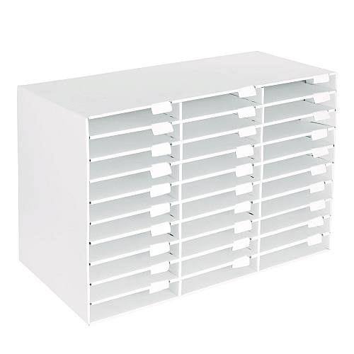 AdirOffice File Classroom Literature Organizer, 30 Sections, Letter Size, 32 x 13 x 21, White (I50130WHI)