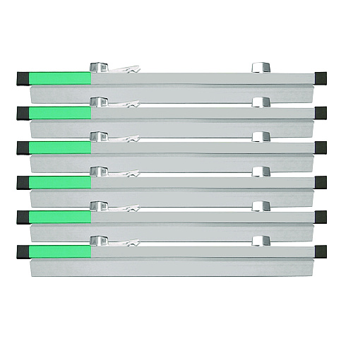 AdirOffice Blueprint Large File Document Hanging Clamps, 18" Wide Documents, 18", Silver, 6 Clamps (I6016)