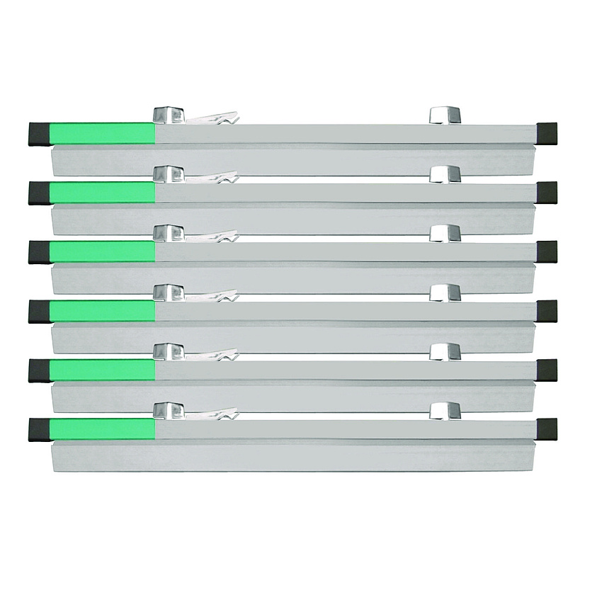 AdirOffice Blueprint Large File Document Hanging Clamps, 18" Wide Documents, 18", Silver, 6 Clamps (I6016)