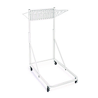 AdirOffice Blueprint Storage Cabinet Rolling Stand, Assorted Document Sizes Accomodated, 27" x 28.5" to 46.5" x 46" to 66", White (I613WHI)