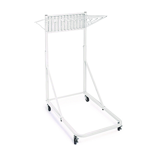 AdirOffice Blueprint Storage Cabinet Rolling Stand, Assorted Document Sizes Accomodated, 27" x 28.5" to 46.5" x 46" to 66", White (I613WHI)