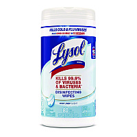 Lysol&reg; Disinfecting Wipes Canister, Crisp Linen Scent, 80 Wipes (89346)