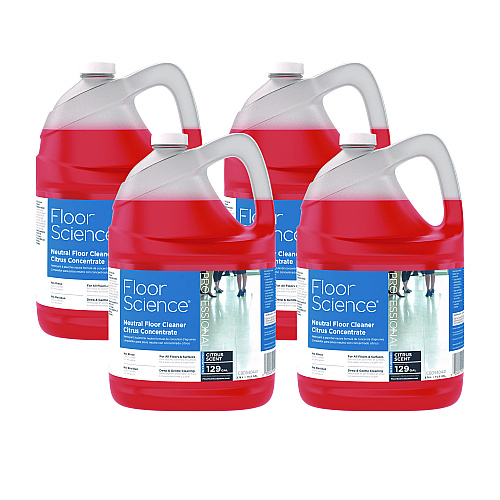 Diversey Floor Science Neutral Floor Cleaner Concentrate, Citrus Scent, 1 gal, 4/Carton (CBD540441)
