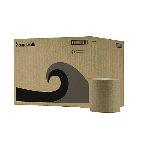 Boardwalk&reg; Hardwound Paper Towels, Brown, 800-ft., 6 Rolls (BWK6256)