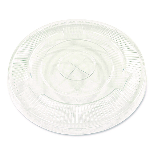 Boardwalk&reg; Clear Cold Cup Lids, Fits 12 oz. PET Cups, 1000/CT (BWKPET912STRAW)