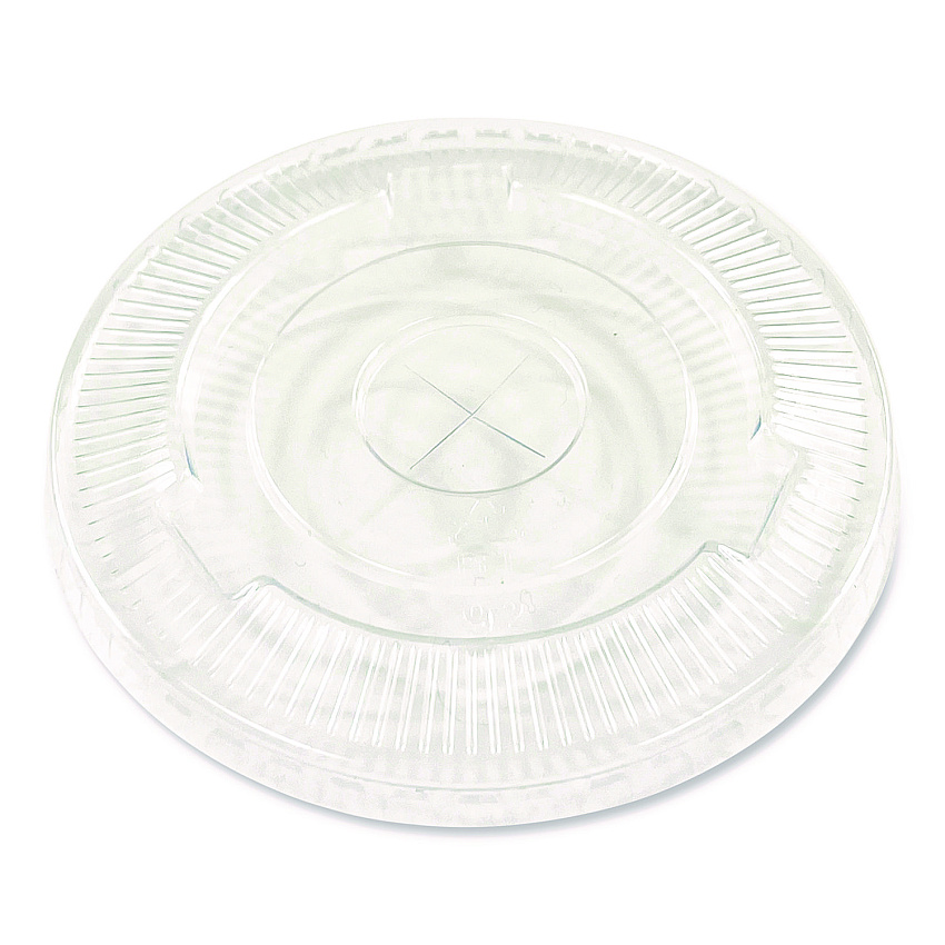 Boardwalk&reg; Clear Cold Cup Lids, Fits 12 oz. PET Cups, 1000/CT (BWKPET912STRAW)