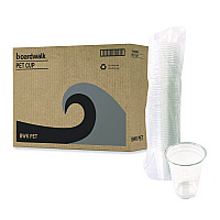 Boardwalk&reg; Clear Plastic PETE Cups, 14 oz, 50/Bag, 20 Bags/Carton (BWKPET14)