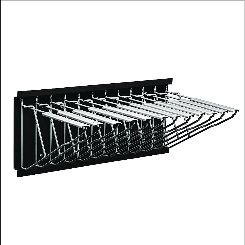 AdirOffice Large File Blueprint Pivot Wall Rack, Assorted Document Sizes Accommodated, 11" x 15.8" x 23.9", Black (I617BLK)