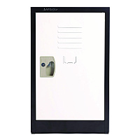 AdirOffice Steel Storage Locker, 1 Compartment, 15 x 15 x 24, Black Body/White Doors (I62902BW)