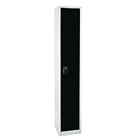 AdirOffice Steel Storage Locker, 1 Compartment, 12 x 12 x 72, Black (I629201BLK)