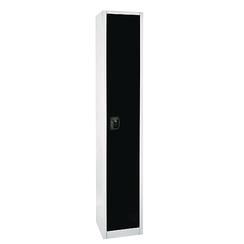 AdirOffice Steel Storage Locker, 1 Compartment, 12 x 12 x 72, Black (I629201BLK)