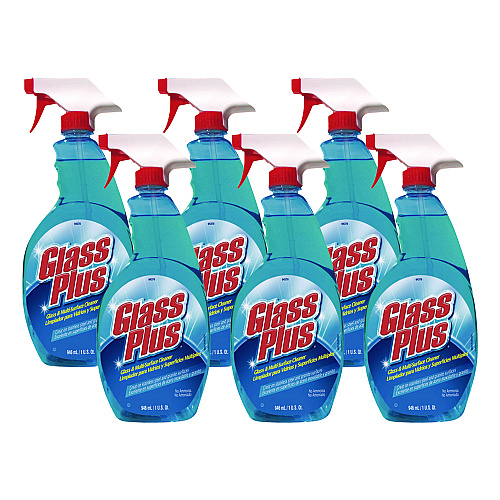 Glass Plus Glass Cleaner, 32 oz Spray Bottle, 12/Carton For Multipurpose - 32 fl oz (1 quart) - Recommended For: Grime Remover, Soil Remover, Dirt Remover, Grease Remover - Non Ammoniated, Non-streaking, Scent-free - Blue Bottle - 12 / Carton (94378CT)