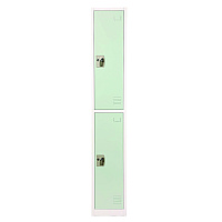 AdirOffice Steel Storage Locker, 2 Compartment, 12 x 12 x 72, Misty Green (I629202MGRN)