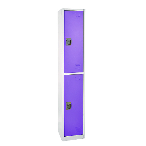 AdirOffice Steel Storage Locker, 2 Compartment, 12 x 12 x 72, Purple (I629202PUR)