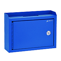 AdirOffice Medium Size Steel Multi-Purpose Secure Drop Box, 9.8 x 3.4 x 7.5, Blue (I63102BLU)