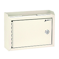 AdirOffice Medium Size Steel Multi-Purpose Secure Drop Box, 9.8 x 3.4 x 7.5, White (I63102WHI)