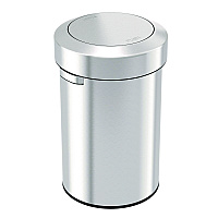 HLS Commercial Swing Top Trash Can, 17 gal, Stainless Steel, Silver (HLS17FTS)