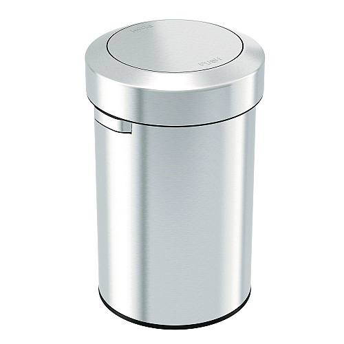 HLS Commercial Swing Top Trash Can, 17 gal, Stainless Steel, Silver (HLS17FTS)