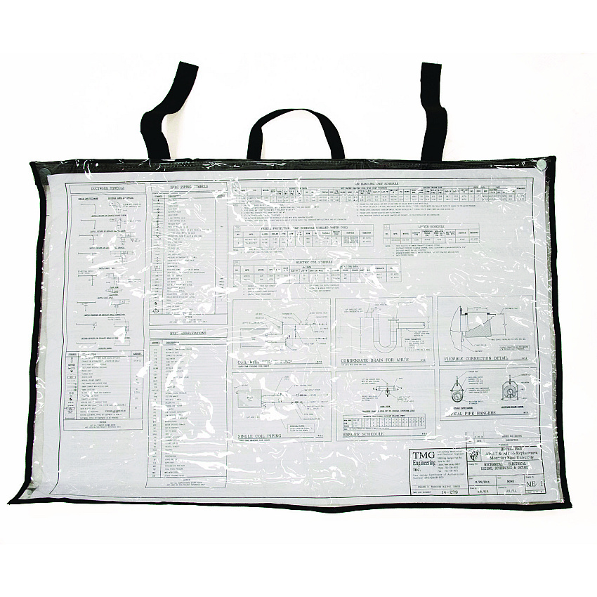 AdirOffice Large Document Protection Blueprint Plan Holder, Holds ARCH D (24" x 36"), Clear (IPS2436)