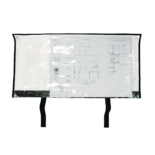 AdirOffice Large Document Protection Blueprint Plan Holder, Holds ARCH E (36" x 48"), Clear (IPS3648)