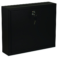 AdirOffice Large Size Steel Multi-Purpose Secure Drop Box, 12 x 3 x 10, Black (I63103BLK)