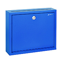 AdirOffice Large Size Steel Multi-Purpose Secure Drop Box, 12 x 3 x10, Blue (I63103BLU)