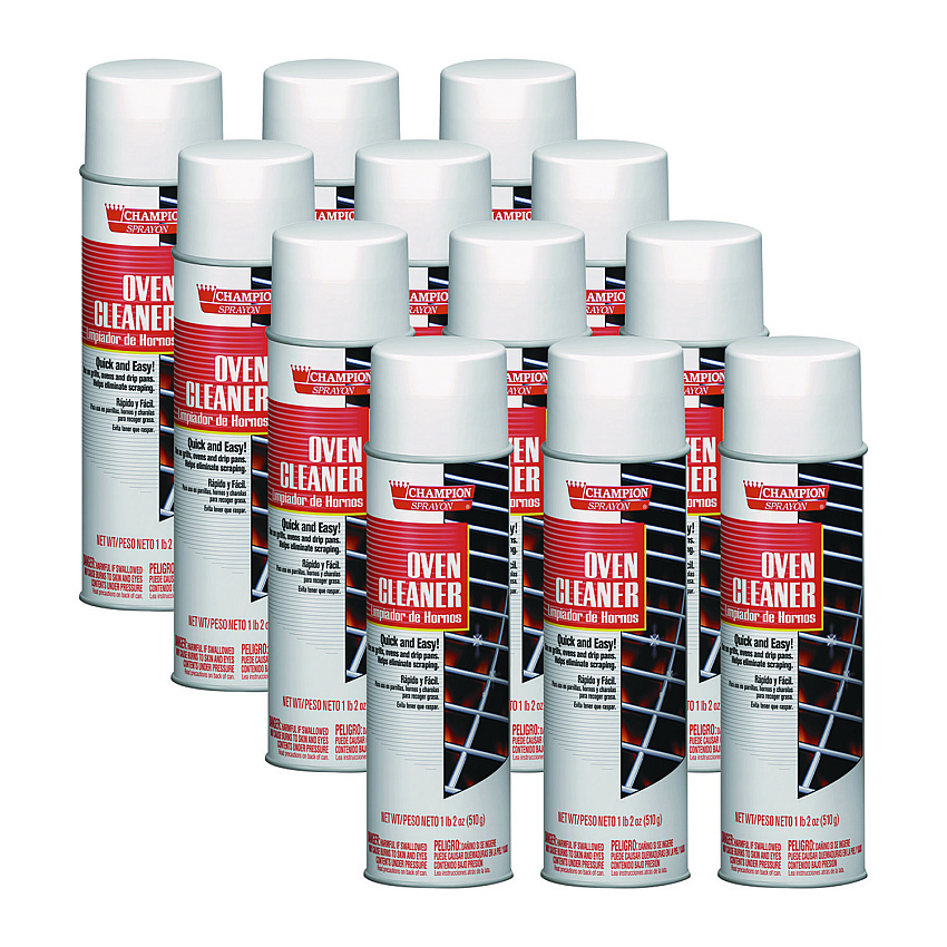 Chase Products Champion Sprayon Oven Cleaner, 18 oz Aerosol Spray, 12/Carton (5177)