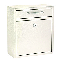 AdirOffice Medium Ultimate Wall Mounted Mail Box, 10.4 x 4.5 x 12, White (I63105WHI)