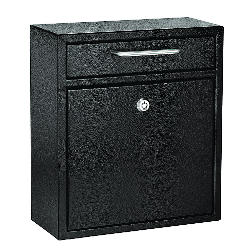 AdirOffice Medium Ultimate Wall Mounted Mail Box, 10.4 x 4.5 x 12, Black (I63105BLK)