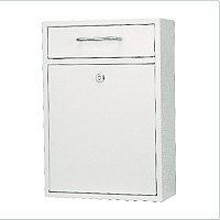 AdirOffice Large Ultimate Secure Drop Box Wall Mounted Mail Box, 11.2 x 4.7 x 16.2, White (I63104WHI)