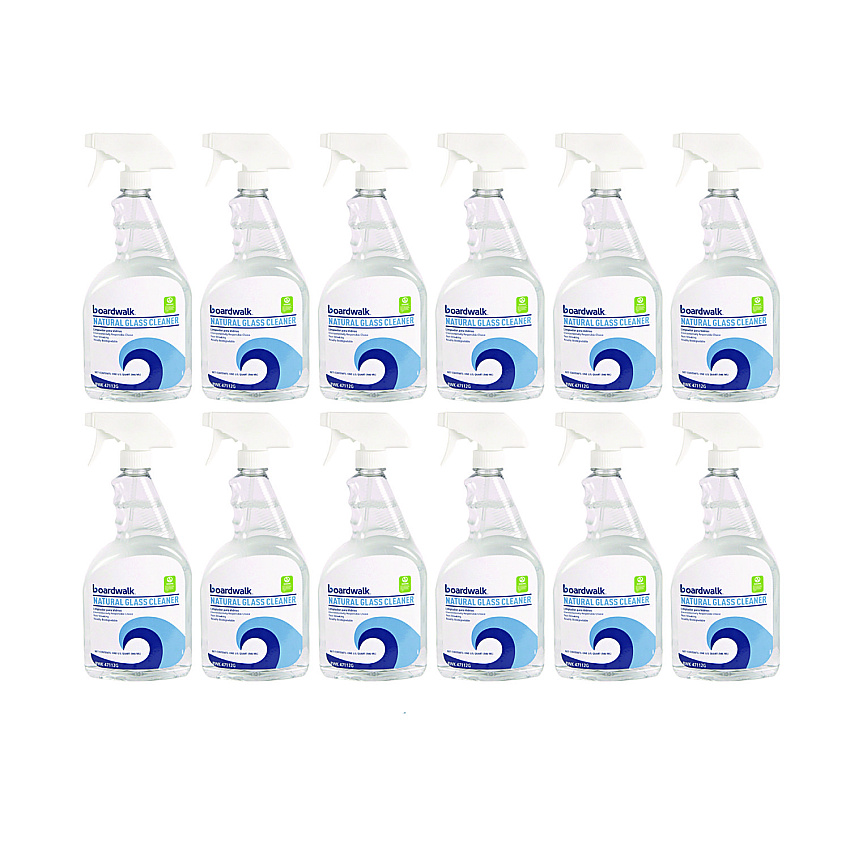 Boardwalk&reg; Natural Glass Cleaner, 32 oz Trigger, 12 Bottles (BWK47112G)