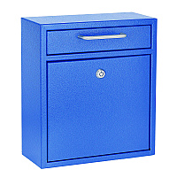 AdirOffice Medium Ultimate Wall Mounted Mail Box, 10.4 x 4.5 x 12, Blue (I63105BLU)
